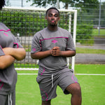 OUTWORK TEE // GREY/PINK
