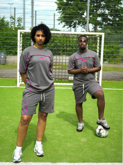 OUTWORK SHORT // GREY/PINK