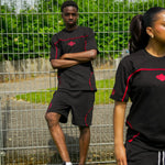 OUTWORK TEE // BLACK/RED